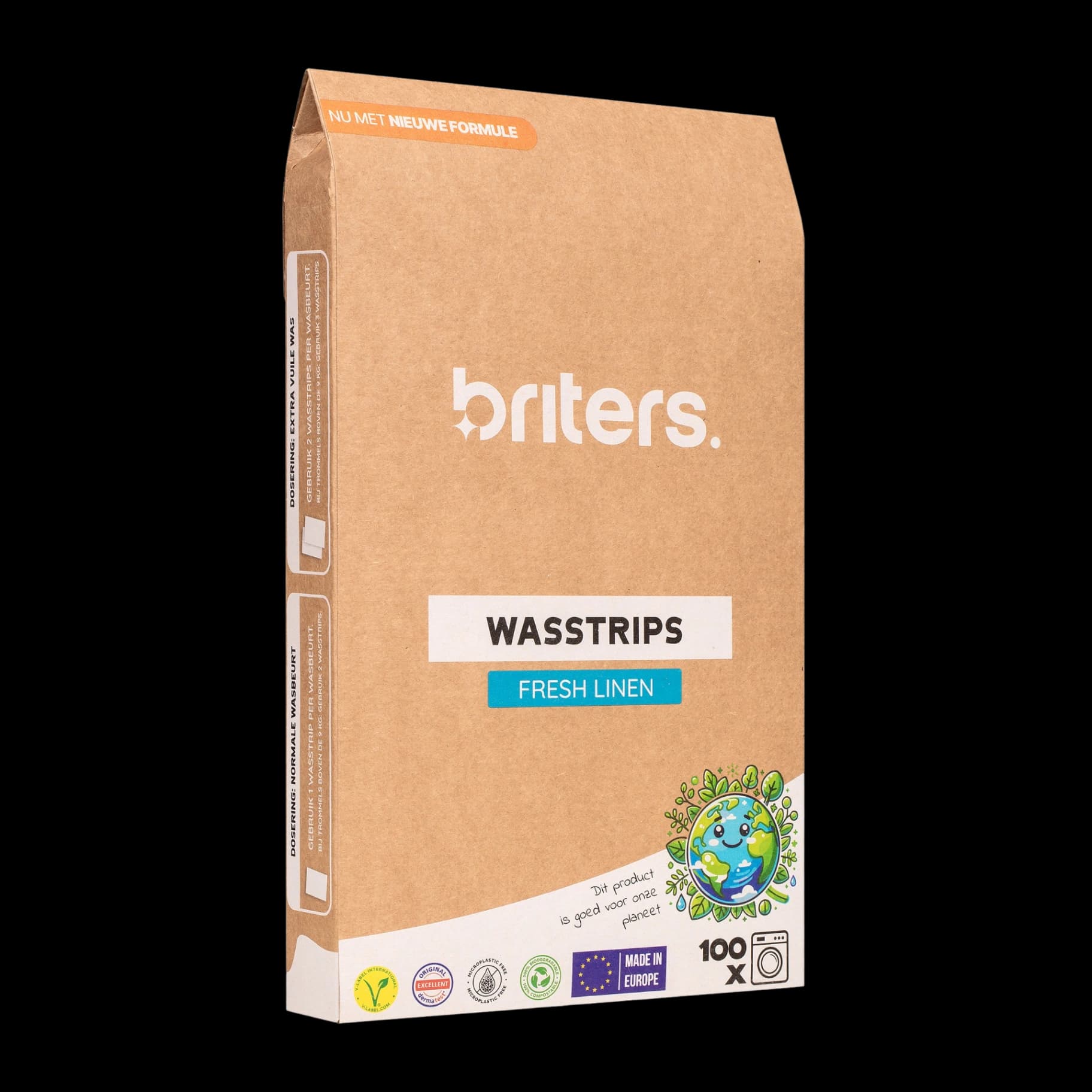 Briters wasstrips Fresh Linen kraft pouch