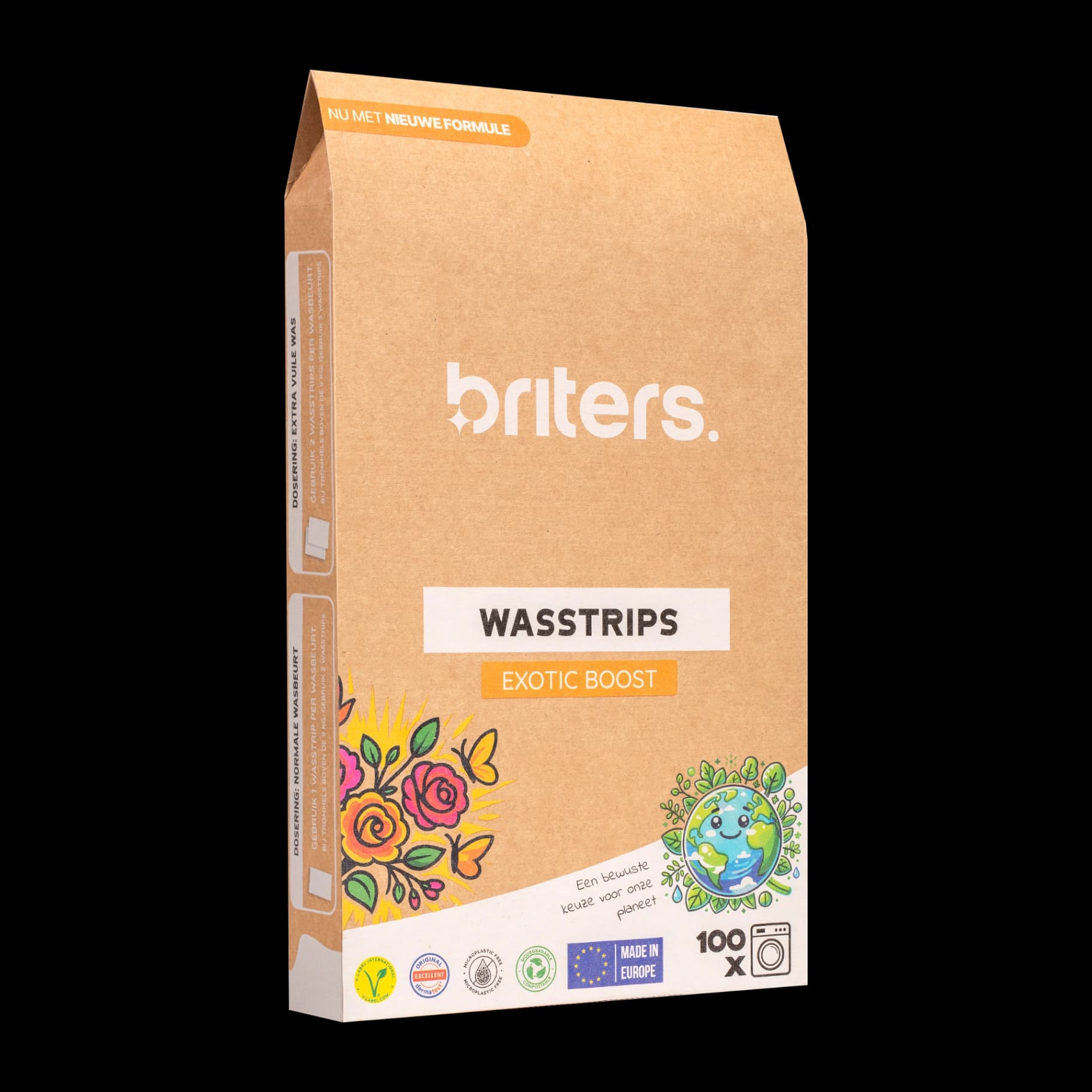 Briters wasstrips Exotic Boost kraft pouch