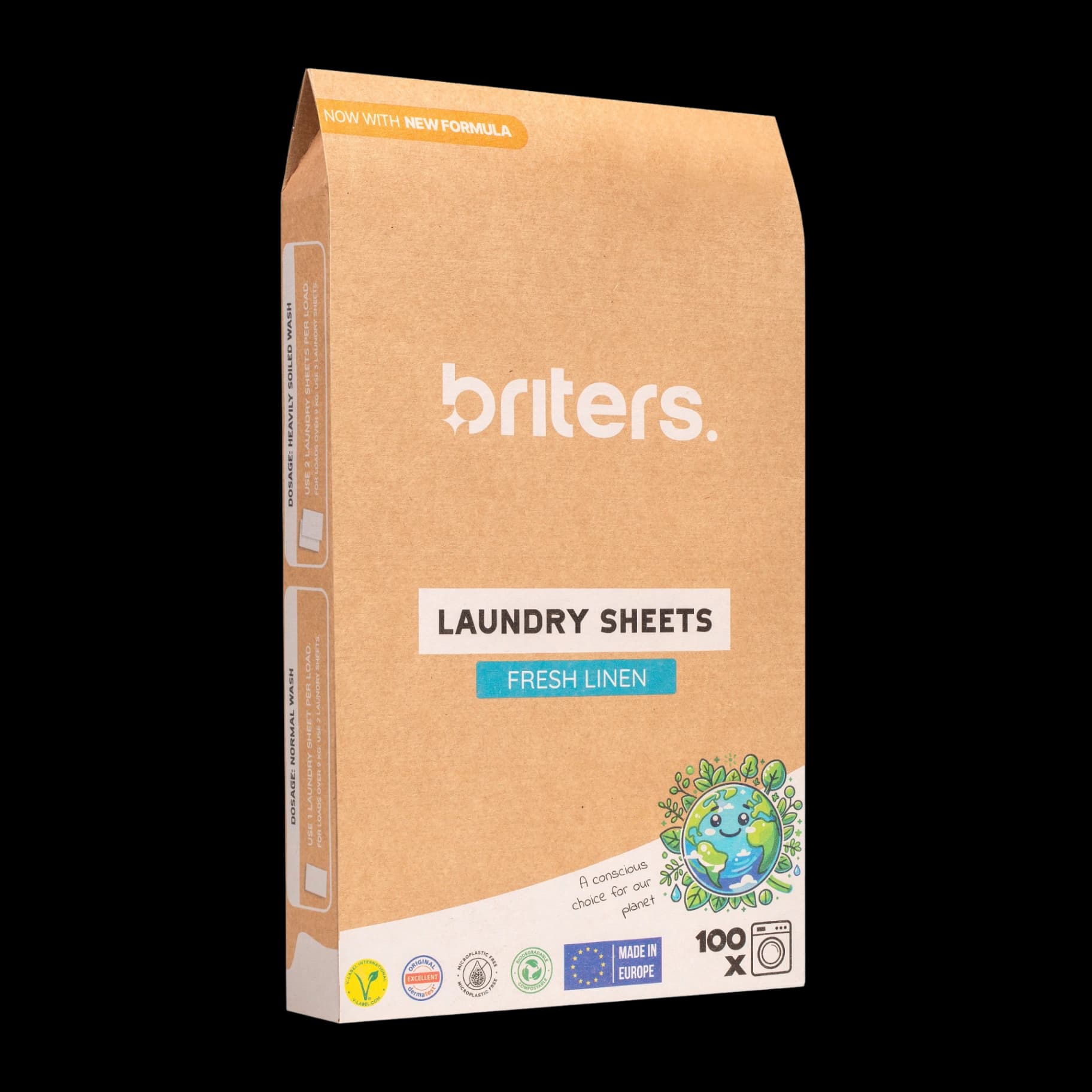 Briters lessive en feuilles Fresh Linen, sachet kraft